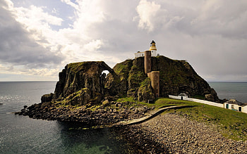 Nature, Sea, Rock, Construction, Lighthouse HD wallpaper