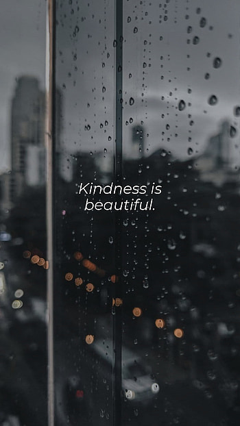 Kindness is beautiful, glass, black, black HD phone wallpaper