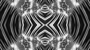 Trippy Psychedelic Fractal, trippy, psychedelic, aesthetic, white, black, Abstract, fractal, abstract black HD wallpaper