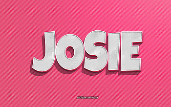 Josie, pink lines background, with names, Josie name, female names, Josie greeting card, line art, with Josie name HD wallpaper