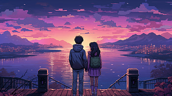 When We Are Together, couple, love, artist, artwork, digital-art, deviantart HD wallpaper