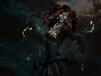 Medusa, fantasie, abstract, avatar HD wallpaper