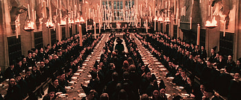 Harry Potter, Philosophers Stone, movie, Hogwarts great hall HD wallpaper