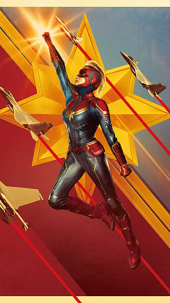 Brie Larson, movie, Captain Marvel HD phone wallpaper