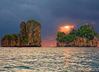 Beauty of Nature, small islands, , cool sun HD wallpaper