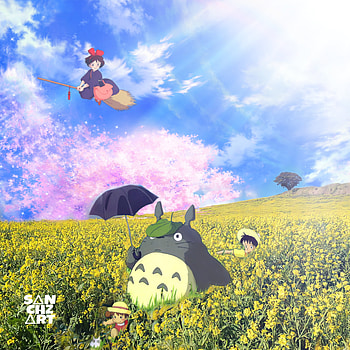 Mi vecino totoro CR, sanchzart, studioghibli, costarica, anime HD phone wallpaper