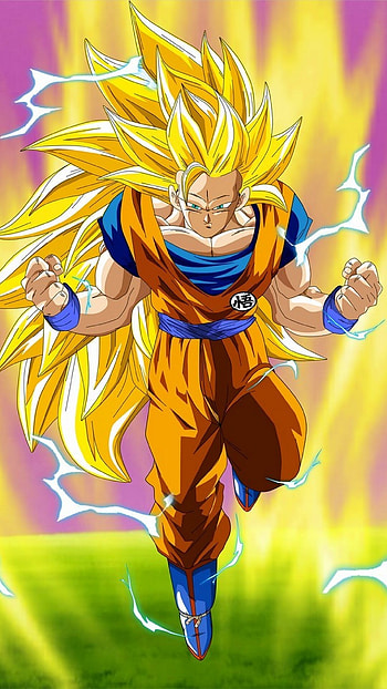 Super Saiyan 3 Goku, Powerful aura, Intense battle, Epic transformation HD phone wallpaper