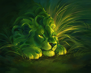 Thorn Lion, lion, animals, artist, artwork, digital-art, deviantart HD wallpaper