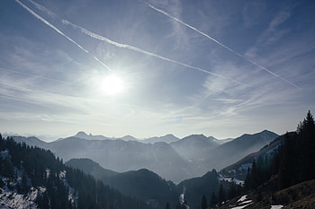 Nature, Sky, Mountains, Fog HD wallpaper