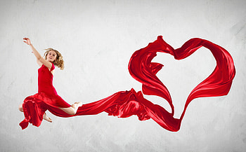 Red Beauty, lady, red, beautiful, girl, heart, woman, beauty, female HD wallpaper