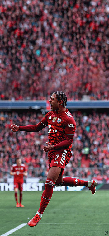 Gnabry, red, sports uniform, football, bayern HD phone wallpaper
