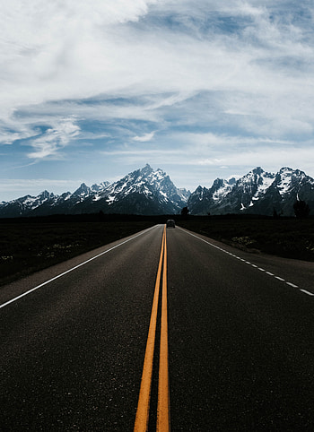 Auto, Nature, Mountains, Road, Markup, Movement, Traffic HD phone wallpaper