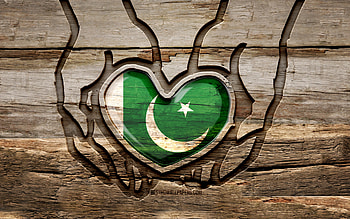 I love Pakistan, , wooden carving hands, Day of Pakistan, Pakistani flag, Flag of Pakistan, Take care Pakistan, creative, Pakistan flag, Pakistan flag in hand, wood carving, Asian countries, Pakistan HD wallpaper