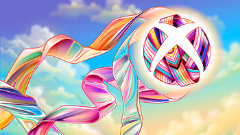 Xbox Pride Ribbon Ball, video game, Xbox, colorful, ribbon, logo HD wallpaper
