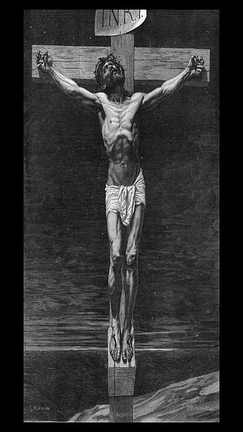 Crucified Christ B&W, artifact, art, Cross HD phone wallpaper