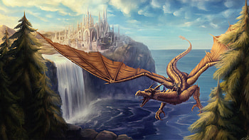 Dragon Rider , dragon, artist, artwork, digital-art, deviantart HD wallpaper