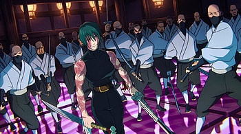 Jujutsu Kaisen The Culling Game - Maki Vs Zenin Clan, Maki Zenin, Anime Girl, Battle, Katana, Jujutsu Kaisen 3rd Season HD wallpaper
