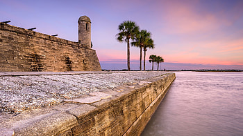 Castillo de San Marcos, Morning, St. Augustine, Florida HD wallpaper
