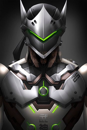 Genji fan art, Overwatch character, Talented artist HD phone wallpaper