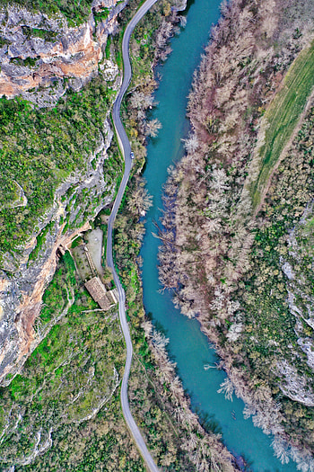Nature, Rivers, View From Above, Road, Relief HD phone wallpaper