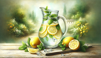 Refreshing Lemonade Pitcher, lemonade, pitcher, lemon, mint HD wallpaper