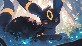 of Umbreon: The Enigmatic Pokemon in a Magical Forest Setting, Anime, Pokemon, Umbreon (Pokémon) HD wallpaper