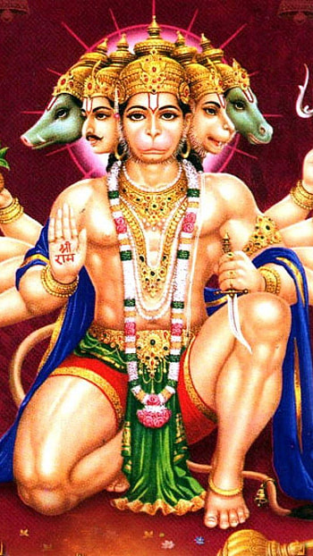 Hanuman, many faces HD phone wallpaper
