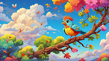 Bird drawing, bird, Anime, drawing, sky, cloud, Anime Bird, Sky Anime HD wallpaper