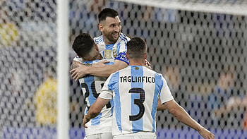 Messi And Argentina Champions of Copa America Conmebol 2024, Sports, soccer, Argentina National Football Team, Lionel Messi HD wallpaper