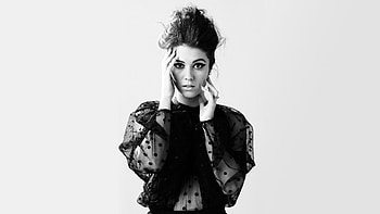 Mary Elizabeth Winstead, Actress, Monochrome, Looking at viewer HD wallpaper