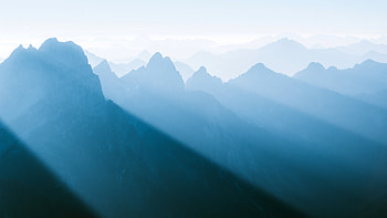 Nature, foggy, horizon, mountain range HD wallpaper