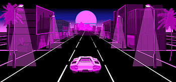 Neon Dream Lamborghini , synthwave, lamborghini, cars, artist, artwork, digital-art, deviantart HD wallpaper