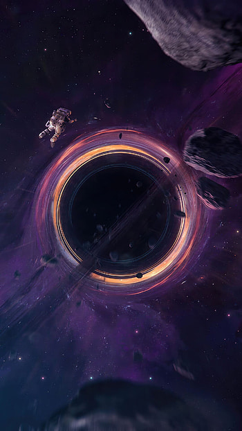 Black hole, Astronauts HD phone wallpaper