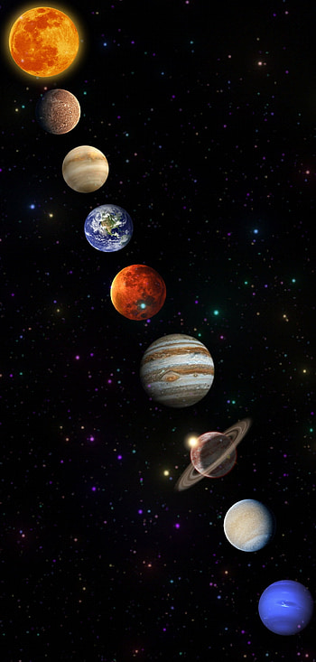via láctea, sol, lua HD phone wallpaper