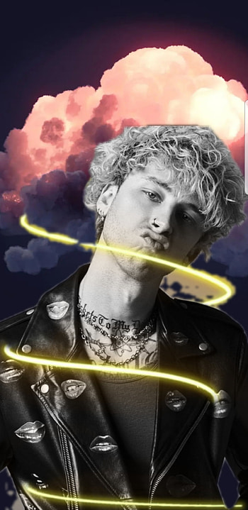 mgk, machine gun kelly, moon, spiral HD phone wallpaper