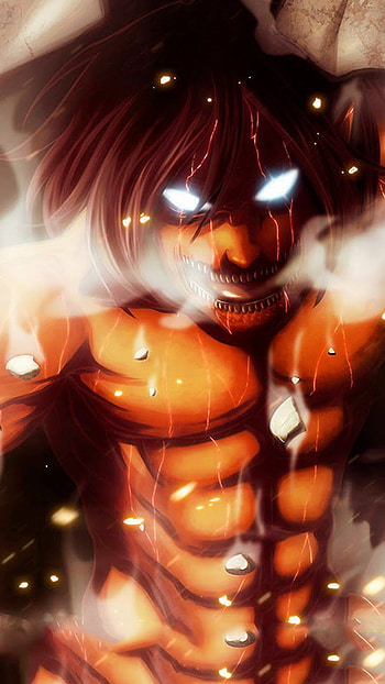 Angry Attack titan, anime, attack on titan, eren jaeger HD phone wallpaper