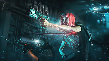 Scifi Girl Shoot Those Guys , scifi, warrior, artist, artwork, digital-art HD wallpaper