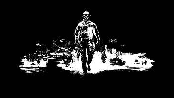 Monochrome aesthetics, Minimalistic battlefield, Subtle shades of war, Artistic depiction HD wallpaper