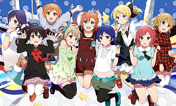Love live! school idol project ayase eri black buraku hoshizora rin koizumi hanayo kousaka honoka minami kotori nishikino maki sonoda umi toujou nozomi ... HD wallpaper