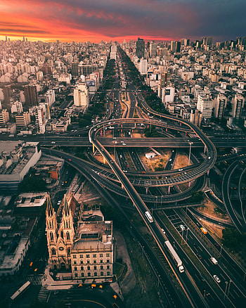 Cities, Architecture, City, Building, Road, Megapolis, Megalopolis HD phone wallpaper