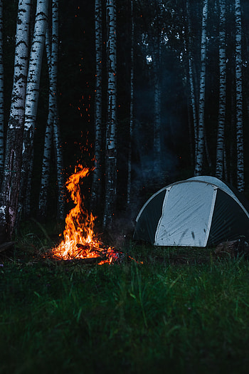 Bonfire, Flame, Miscellanea, Miscellaneous, Tent, Camping, Campsite, Tourism HD phone wallpaper