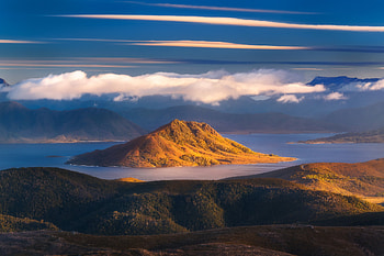 Cloud Island Lake Landscape Nature, clouds, island, lake, nature, landscape HD wallpaper