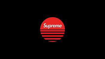 Supreme Sun , supreme, logo, dark, black, oled HD wallpaper