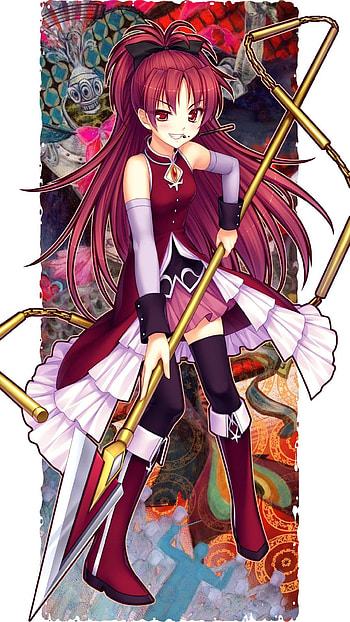 Kyoko Sakura, Madoka Magica, Magical Girl, Diablo Anime HD phone wallpaper