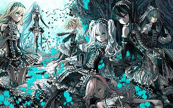 Anime girls, fan art, original HD wallpaper