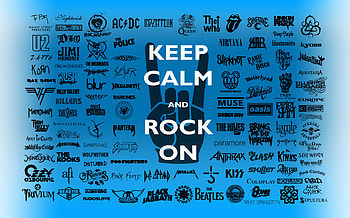 Rock On , blue, black, , resolution, on, rock, music, big, 3d, bands HD wallpaper
