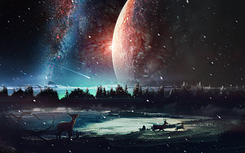 Universe Scenery, universe, digital-universe, galaxy HD wallpaper