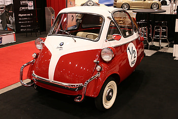 Isetta, bmw, car, red HD wallpaper