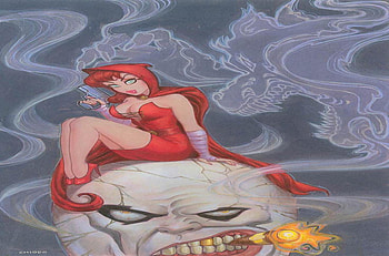 Big Bad Red, anime, joe chiodo, fantasy, art, other, people HD wallpaper