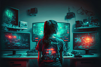 Gamer Girl , artist, artwork, digital-art, deviantart HD wallpaper